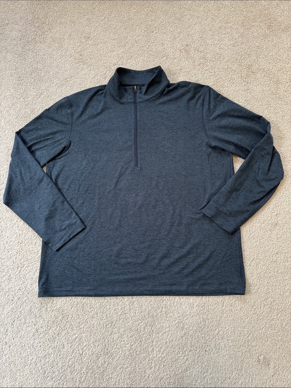 lululemon Half-Zip Long Sleeve Shirt Navy Blue SzXL